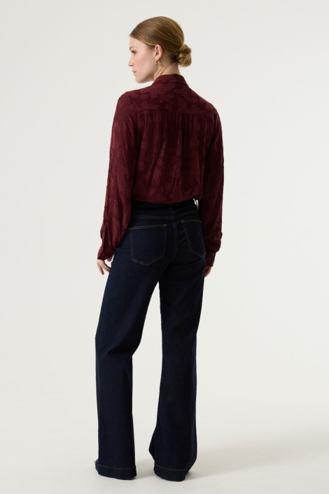 Garcia bordeaux dames blouse | Model