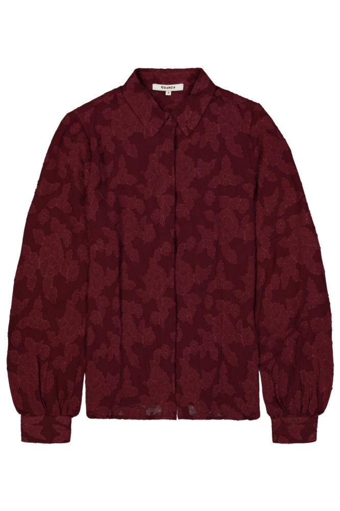 Garcia bordeaux dames blouse | Vooraanzicht