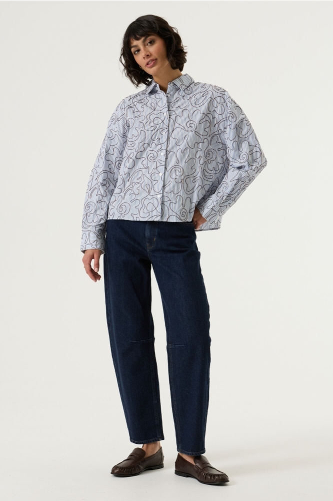 Garcia blauwe dames blouse | Model