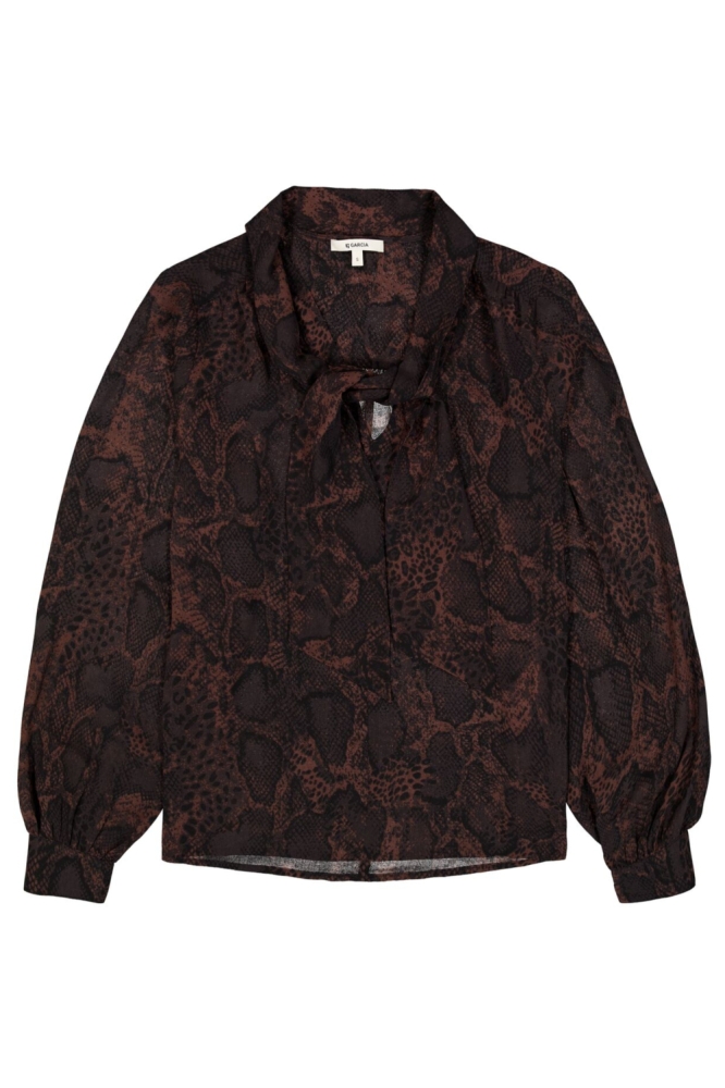 Garcia bruine dames blouse | Vooraanzicht