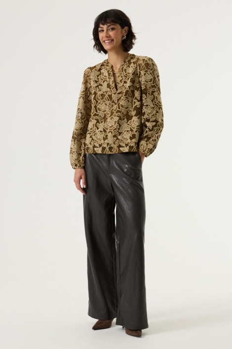 Garcia bruine dames blouse | Model
