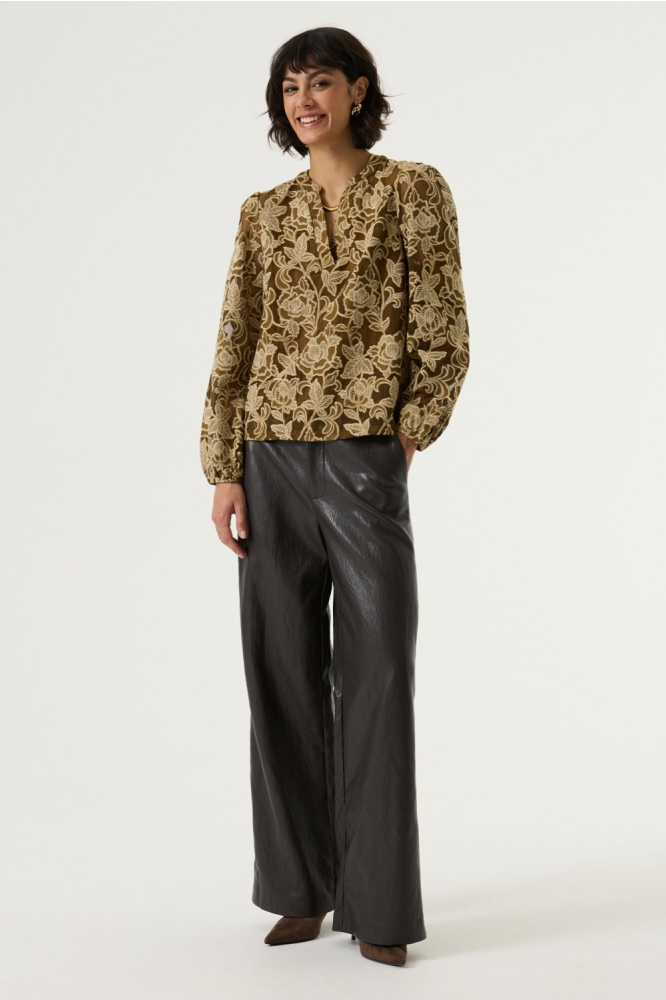 Garcia bruine dames blouse | Model