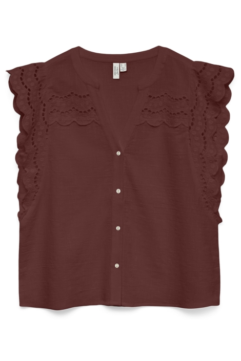 Vero Moda bordeaux dames blouse | Vooraanzicht