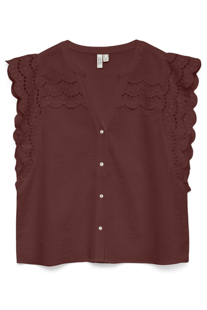 Vero Moda bordeaux dames blouse | Vooraanzicht