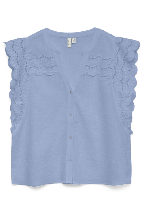 Vero Moda blauwe dames blouse | Vooraanzicht