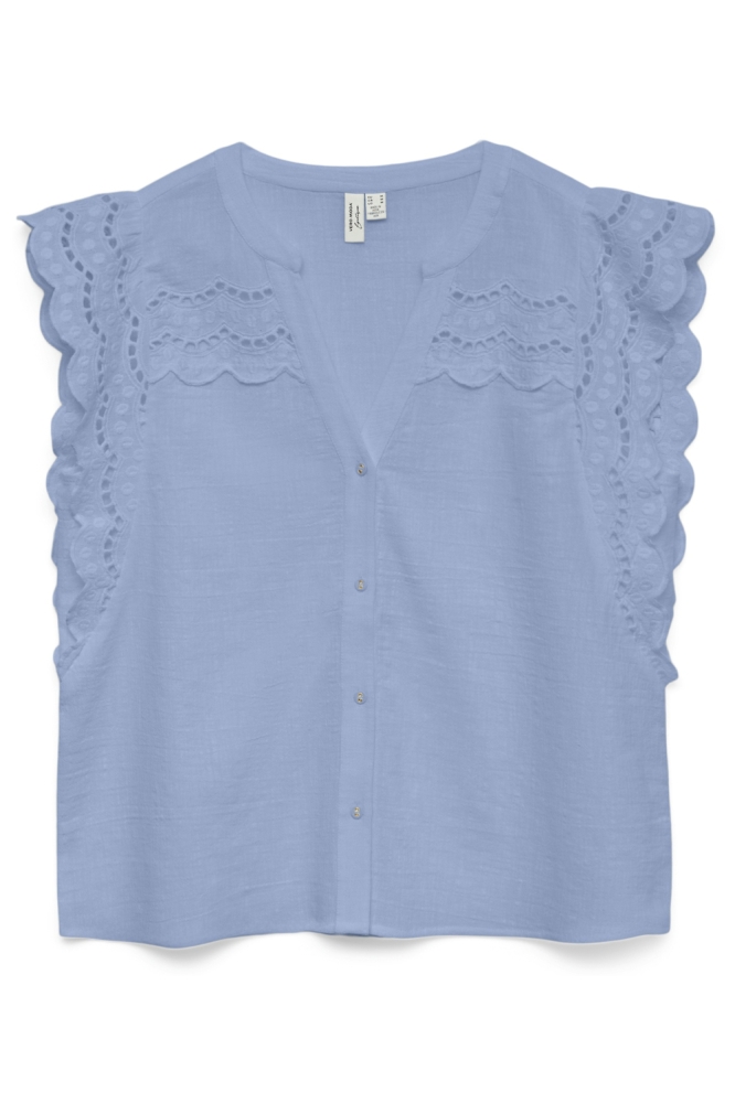 Vero Moda blauwe dames blouse | Vooraanzicht