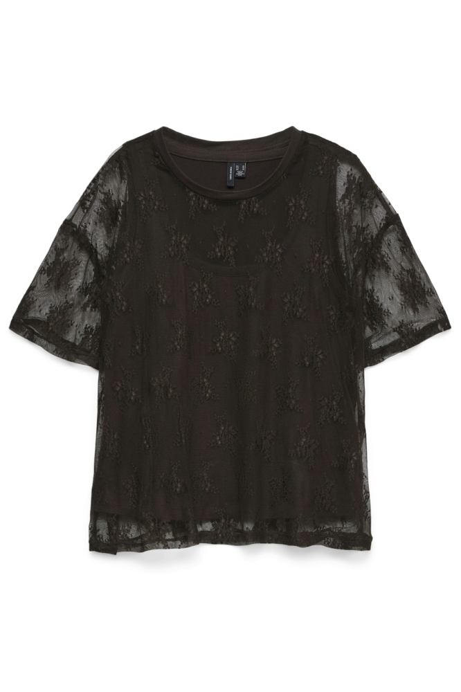 Vero Moda bruine dames t-shirt | Vooraanzicht