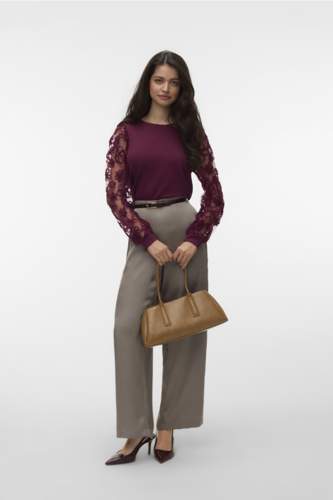 Vero Moda bordeaux dames t-shirt | Model