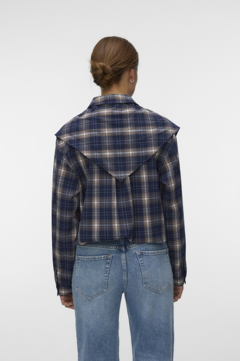 Vero Moda blauwe dames blouse | Model achteraanzicht