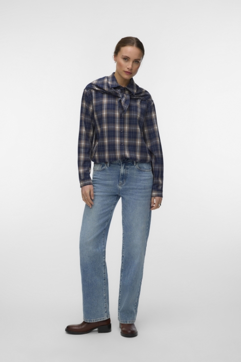 Vero Moda blauwe dames blouse | Model