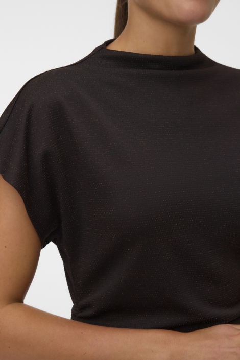 Vero Moda bruine dames t-shirt | Close up
