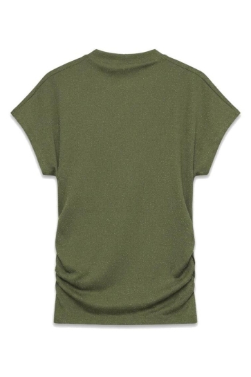 Vero Moda T-shirt VMKANVA CAPSLEEVE ROUCHING TOP LX J 10352192 Sphagum