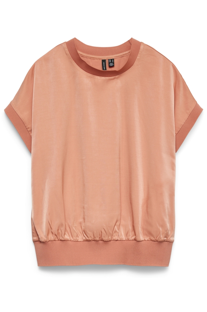 Vero Moda oranje dames t-shirt | Vooraanzicht