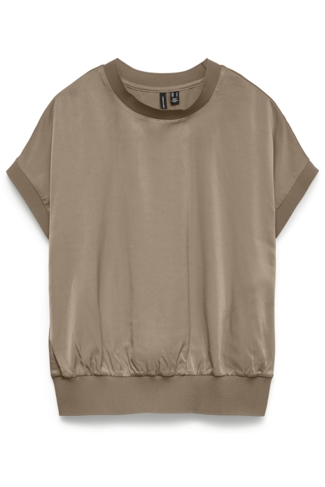 Vero Moda camel dames t-shirt | Vooraanzicht