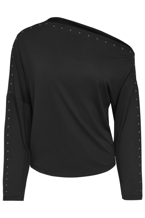 Only zwarte dames t-shirt | Vooraanzicht