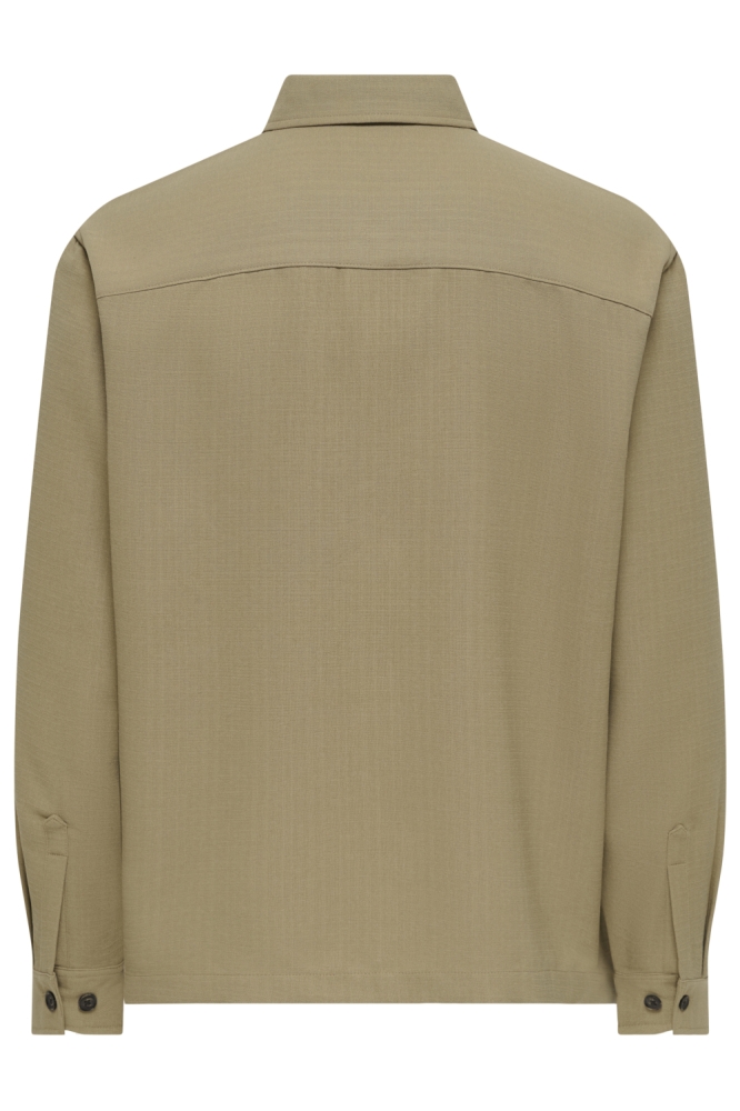 Only & Sons groene heren overhemd | Achteraanzicht
