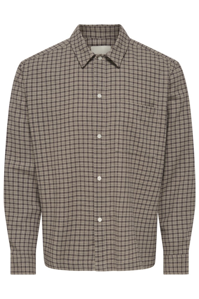 Only & Sons camel heren overhemd | Vooraanzicht