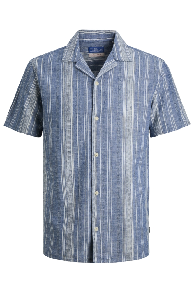 Jack & Jones blauwe heren overhemd | Vooraanzicht