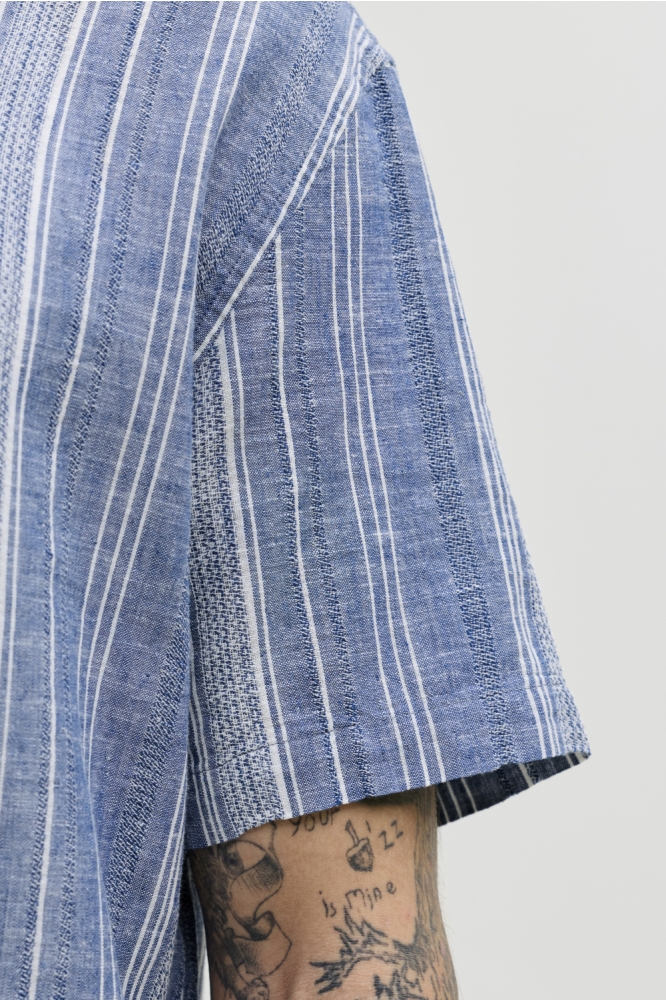 Jack & Jones blauwe heren overhemd | Close up