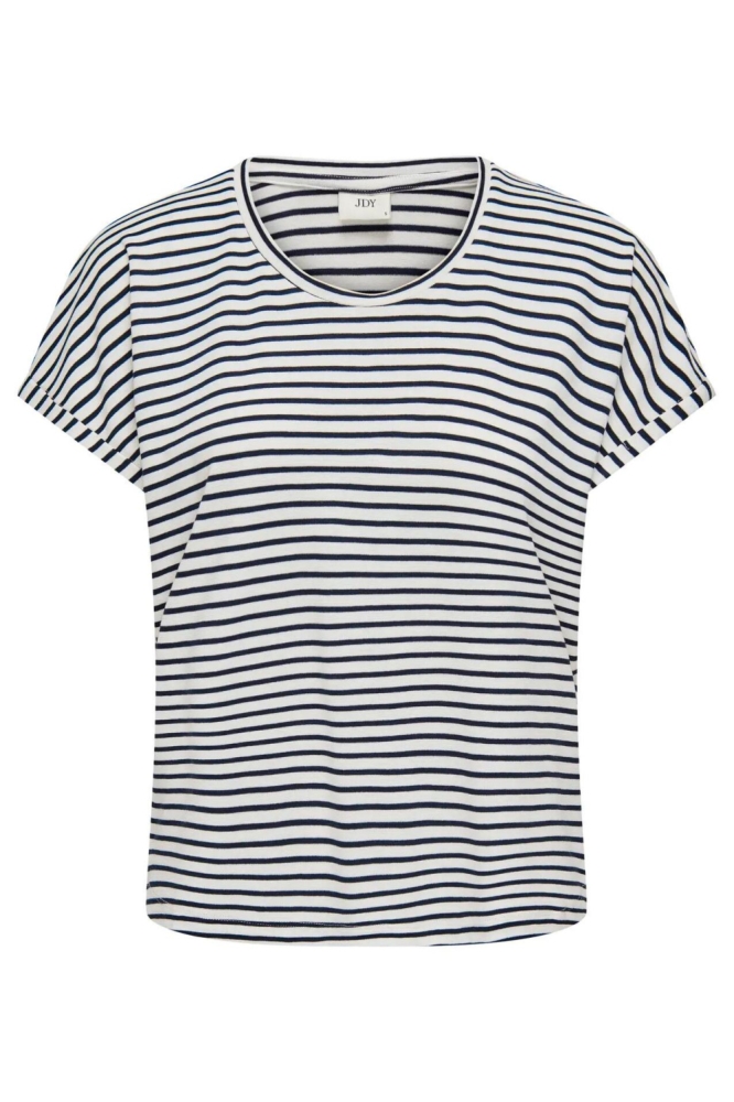 Jacqueline de Yong blauwe dames t-shirt | Vooraanzicht