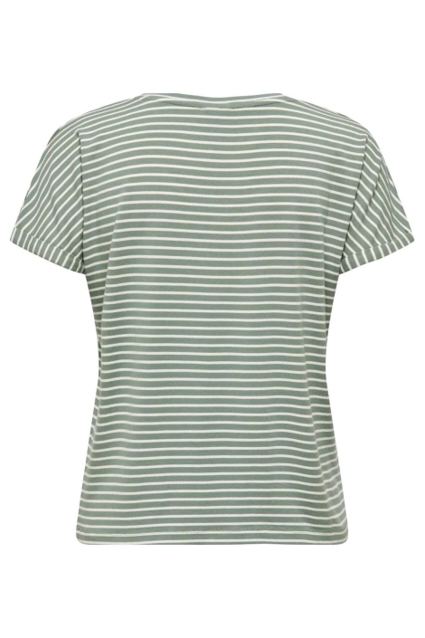 Jacqueline de Yong groene dames t-shirt | Achteraanzicht