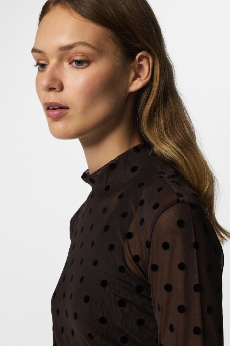 Pieces bruine dames top | Close up