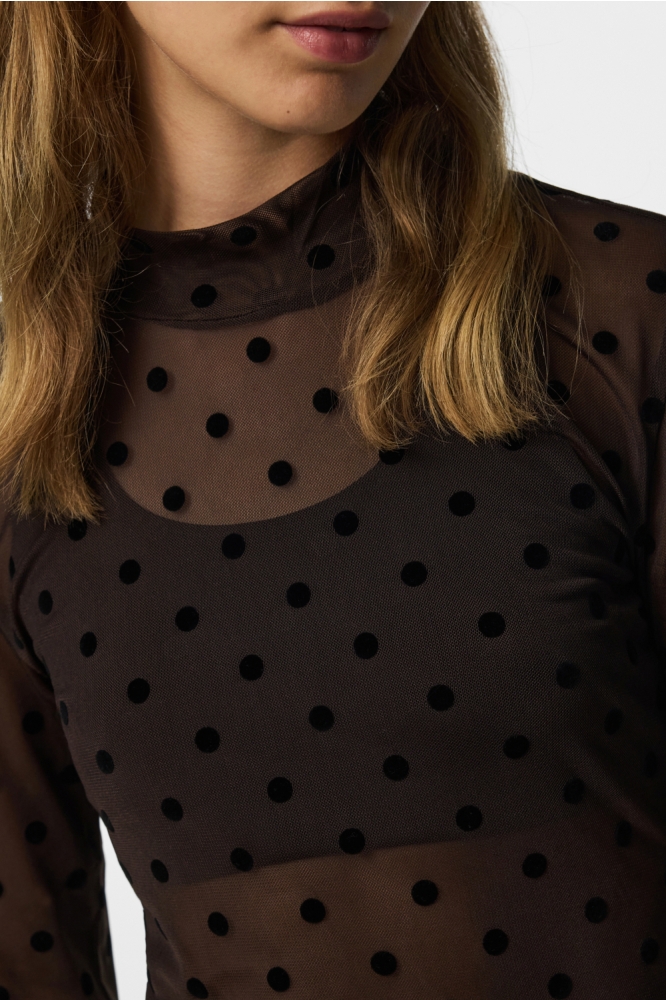 Pieces bruine dames top | Close up