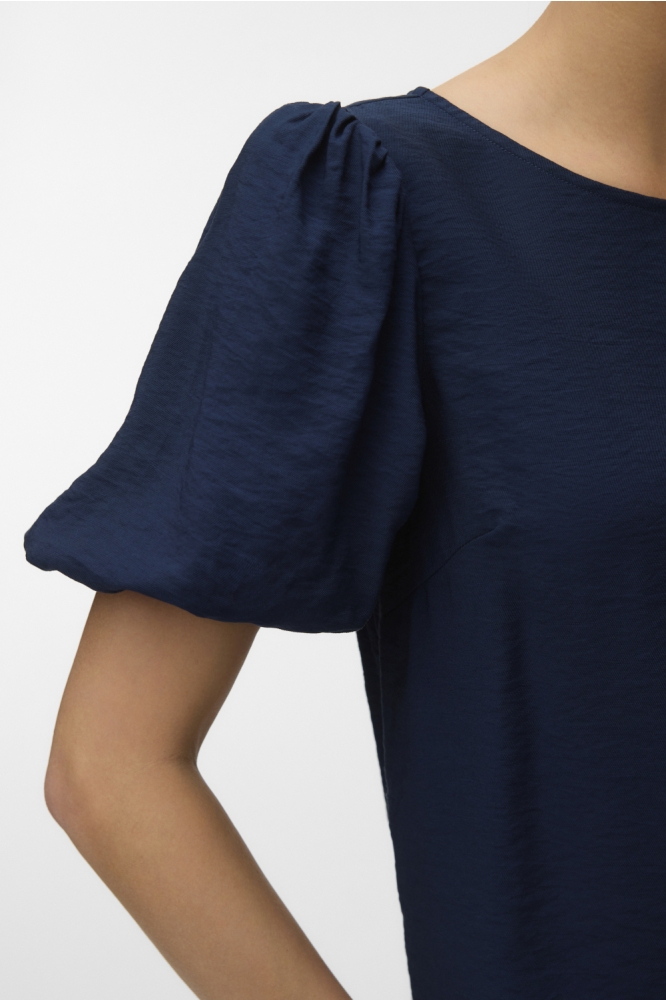 Vero Moda blauwe dames t-shirt | Close up