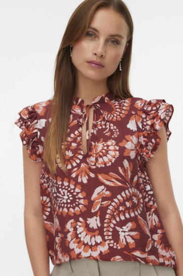Vero Moda Top VMNELLIE CARLA SL FRILL TOP WVN GA 10340854 ANDORRA/CARLA