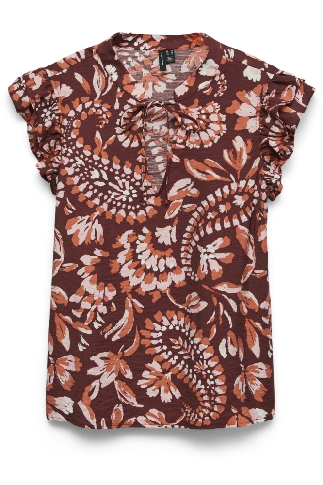 Vero Moda bordeaux dames top | Vooraanzicht