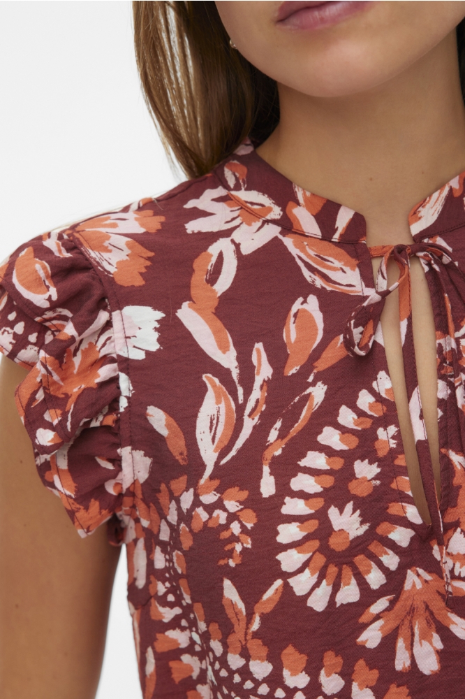 Vero Moda bordeaux dames top | Close up