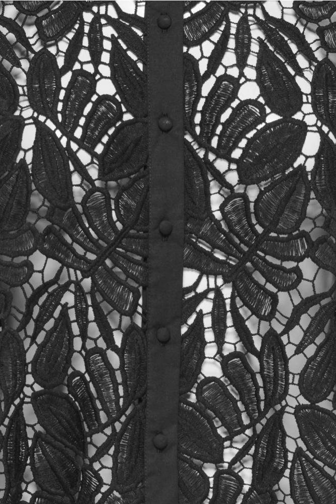Jacqueline de Yong zwarte dames blouse | Close up