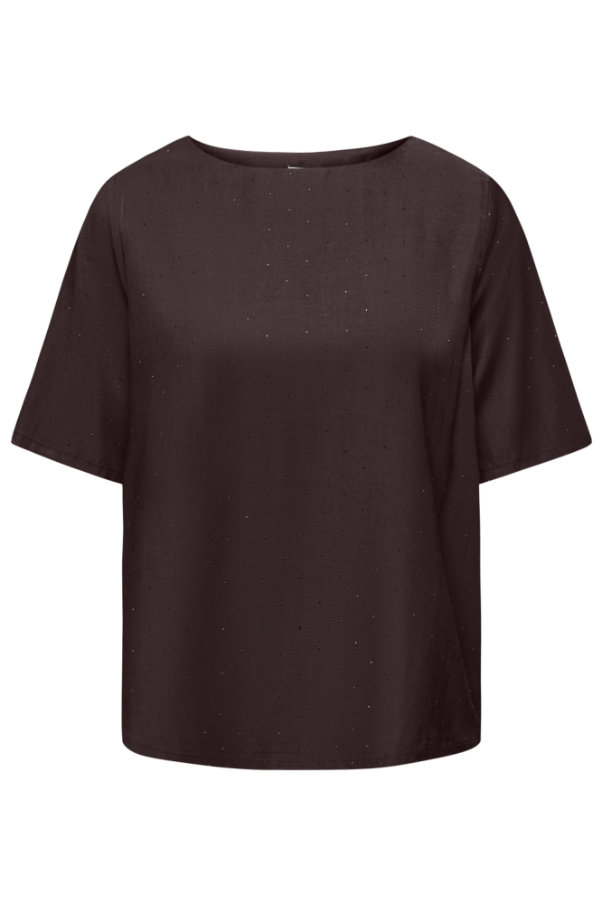 Jacqueline de Yong bordeaux dames t-shirt | Vooraanzicht