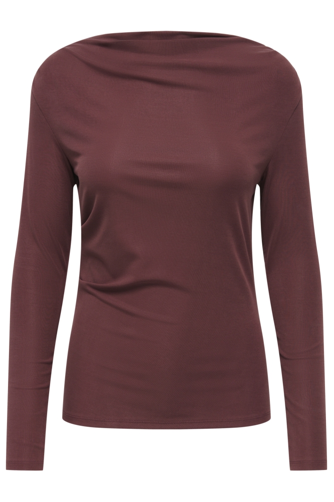 Jacqueline de Yong bruine dames top | Vooraanzicht