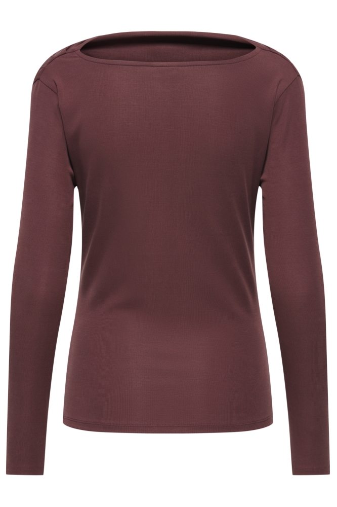 Jacqueline de Yong bruine dames top | Achteraanzicht