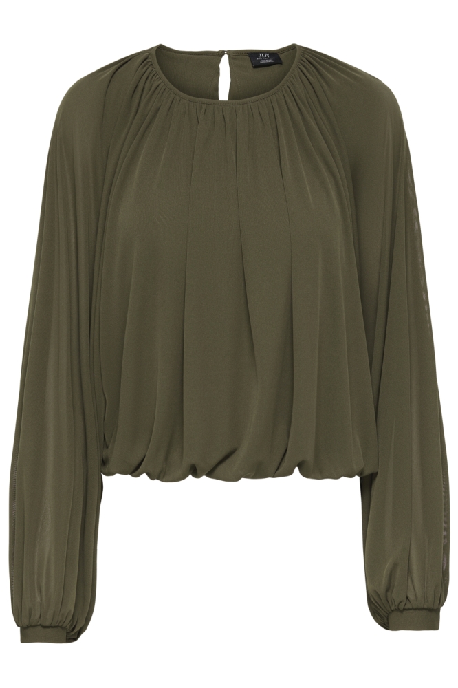Jacqueline de Yong groene dames blouse | Vooraanzicht