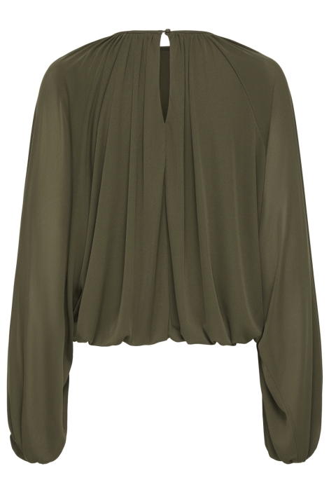 Jacqueline de Yong groene dames blouse | Achteraanzicht