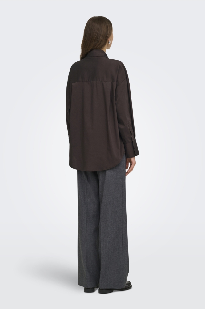 Jacqueline de Yong bruine dames blouse | Model