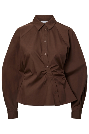 Pieces Blouse PCELODIE L/S SHIRT WVN 17167767 CHICORY COFFEE