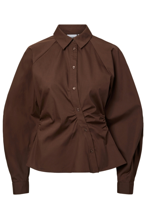 Pieces bruine dames blouse | Vooraanzicht