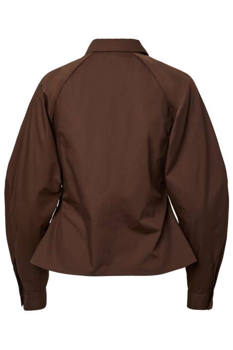 Pieces bruine dames blouse | Achteraanzicht