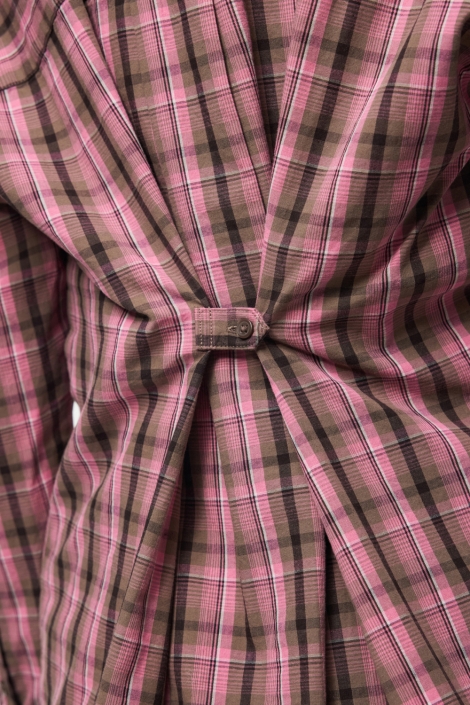 Pieces bruine dames blouse | Close up
