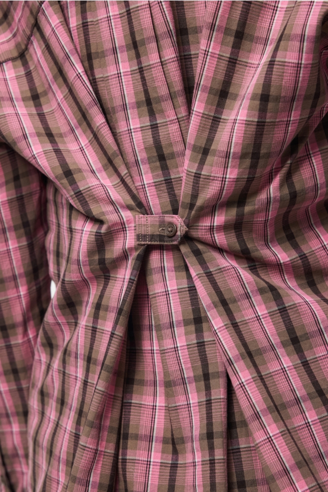 Pieces bruine dames blouse | Close up
