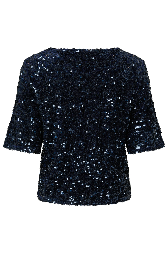 Pieces blauwe dames top | Achteraanzicht