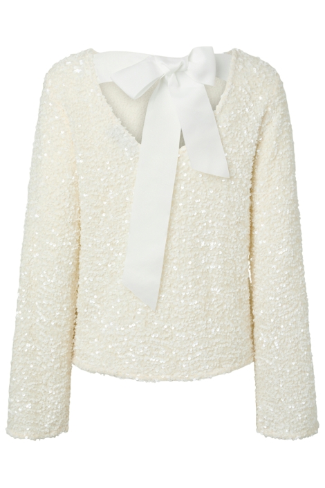 Pieces witte dames top | Achteraanzicht
