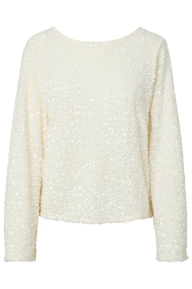 Pieces witte dames t-shirt | Vooraanzicht