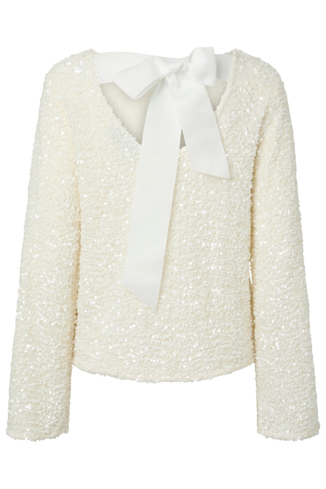 Pieces witte dames top | Achteraanzicht