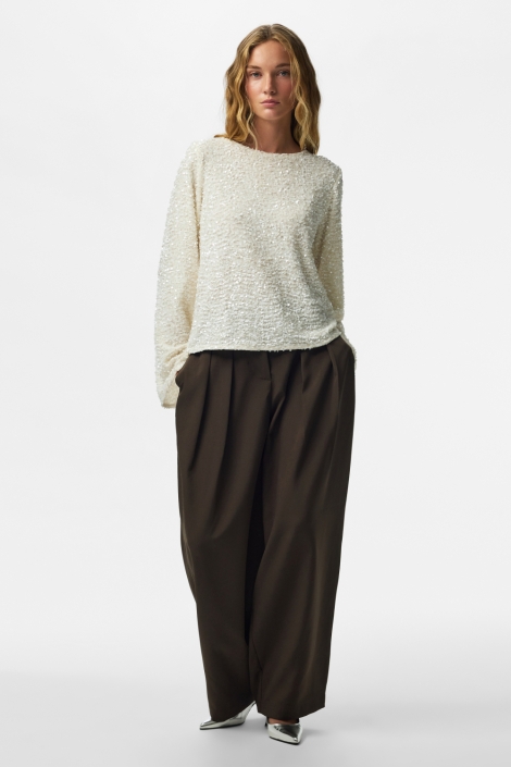 Pieces witte dames t-shirt | Model