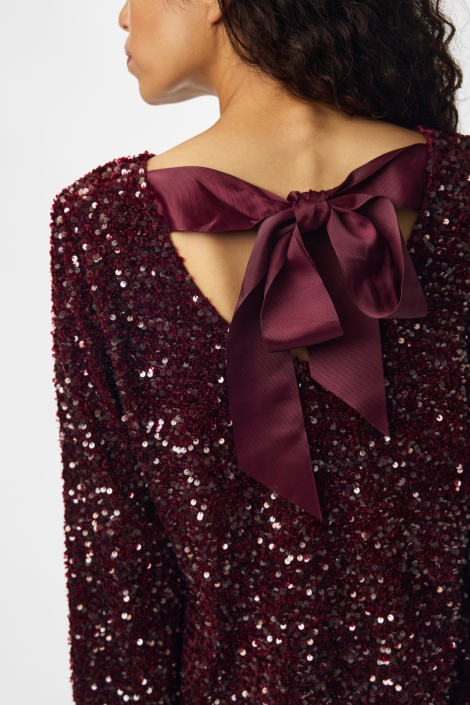 Pieces bordeaux dames t-shirt | Unique Selling Point