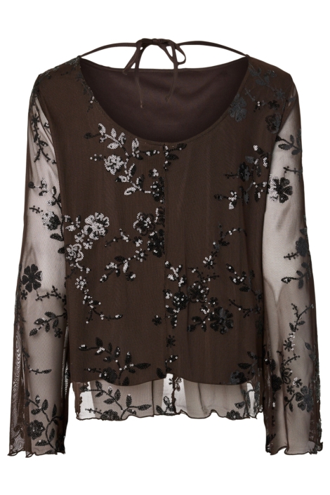 Pieces bruine dames top | Vooraanzicht
